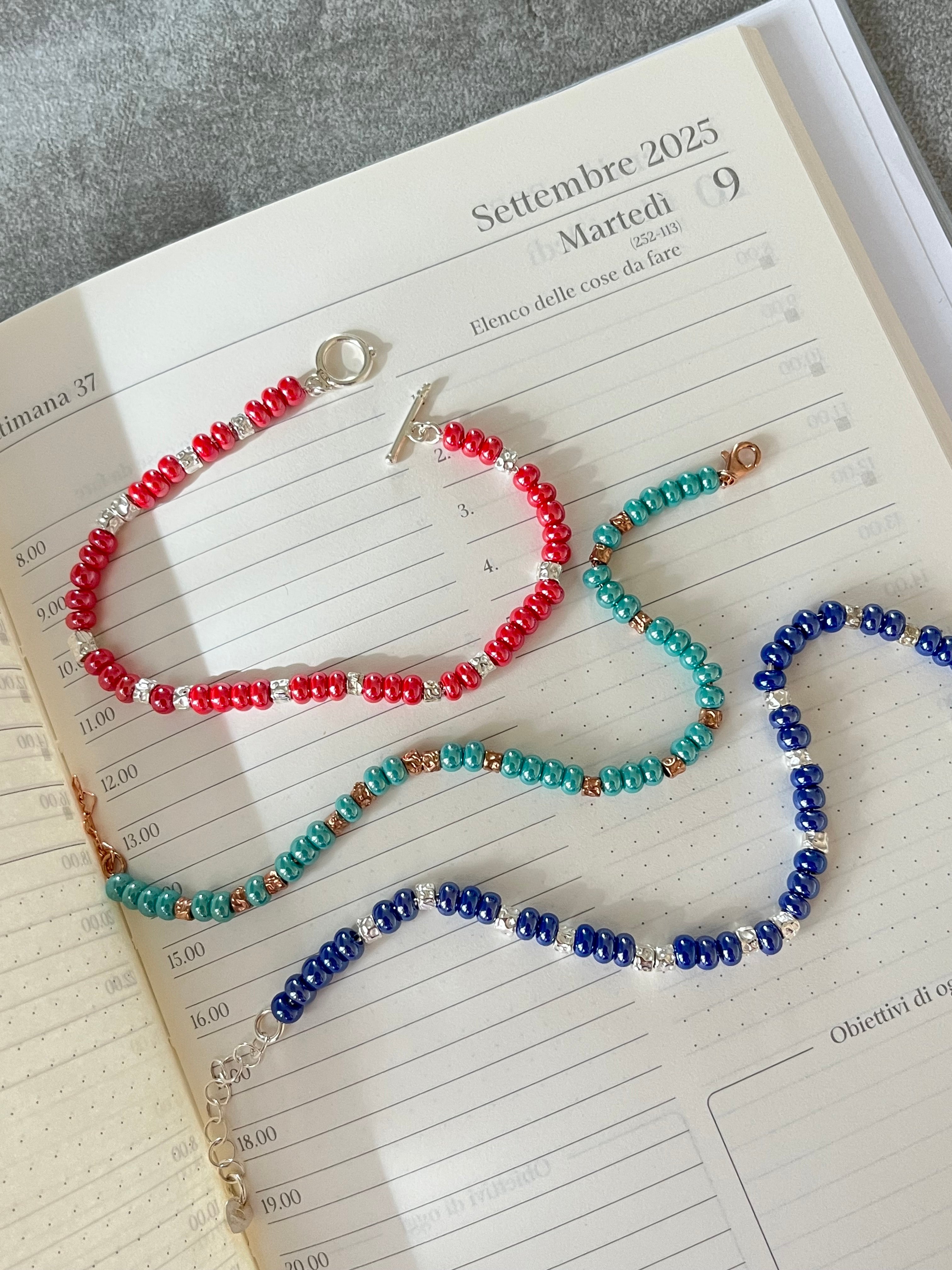 Bracciale pepite colorate