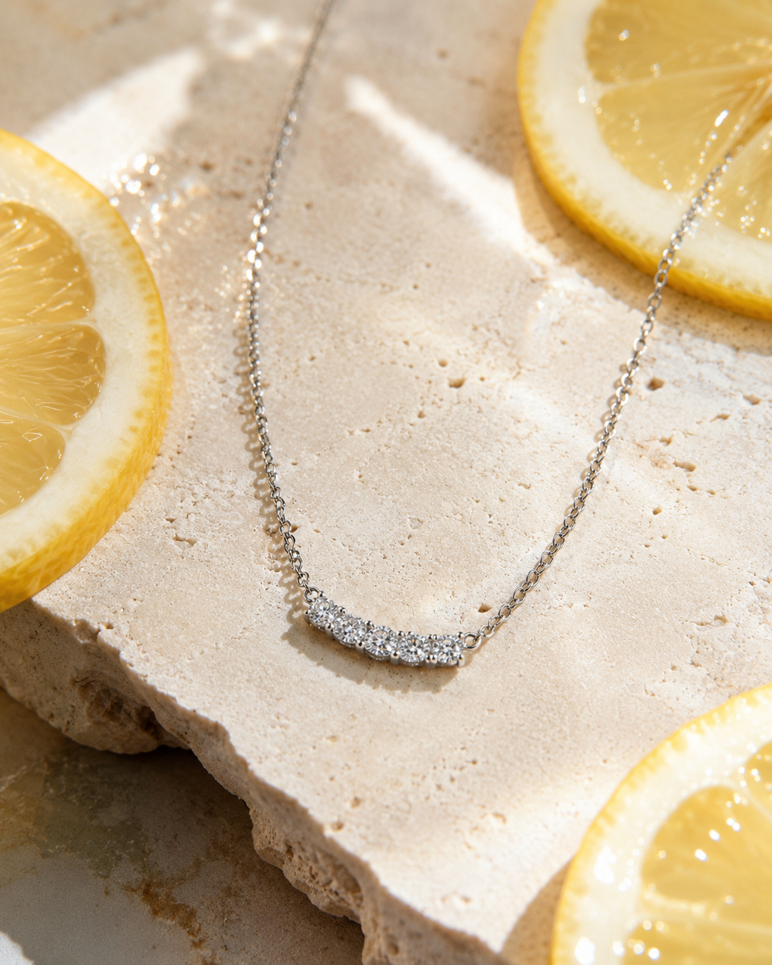 Collana barretta Moissanite