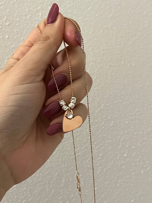 Collana cuore e punto luce