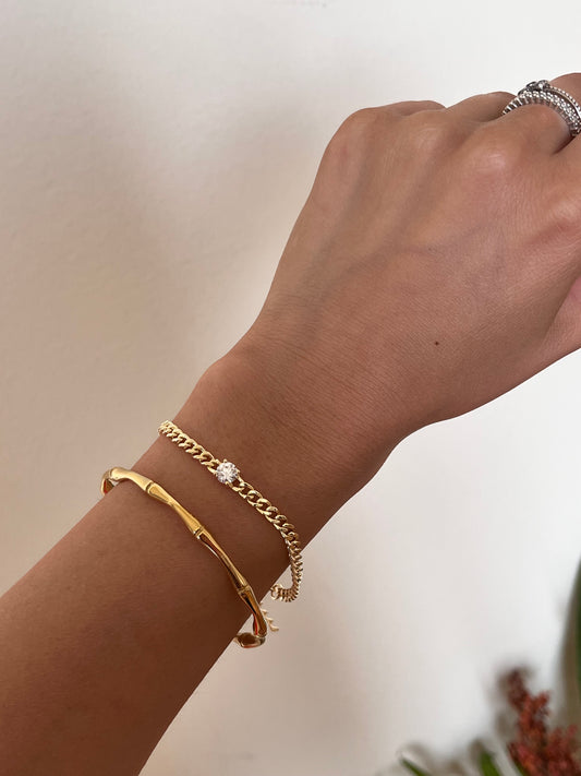 Bracciale groumette e punto luce