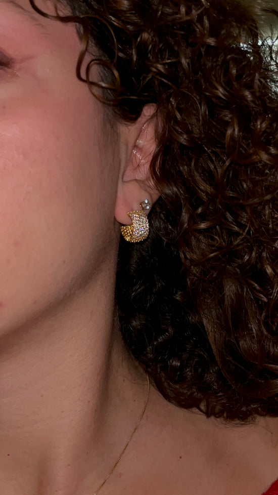 Orecchini Huggie zirconi