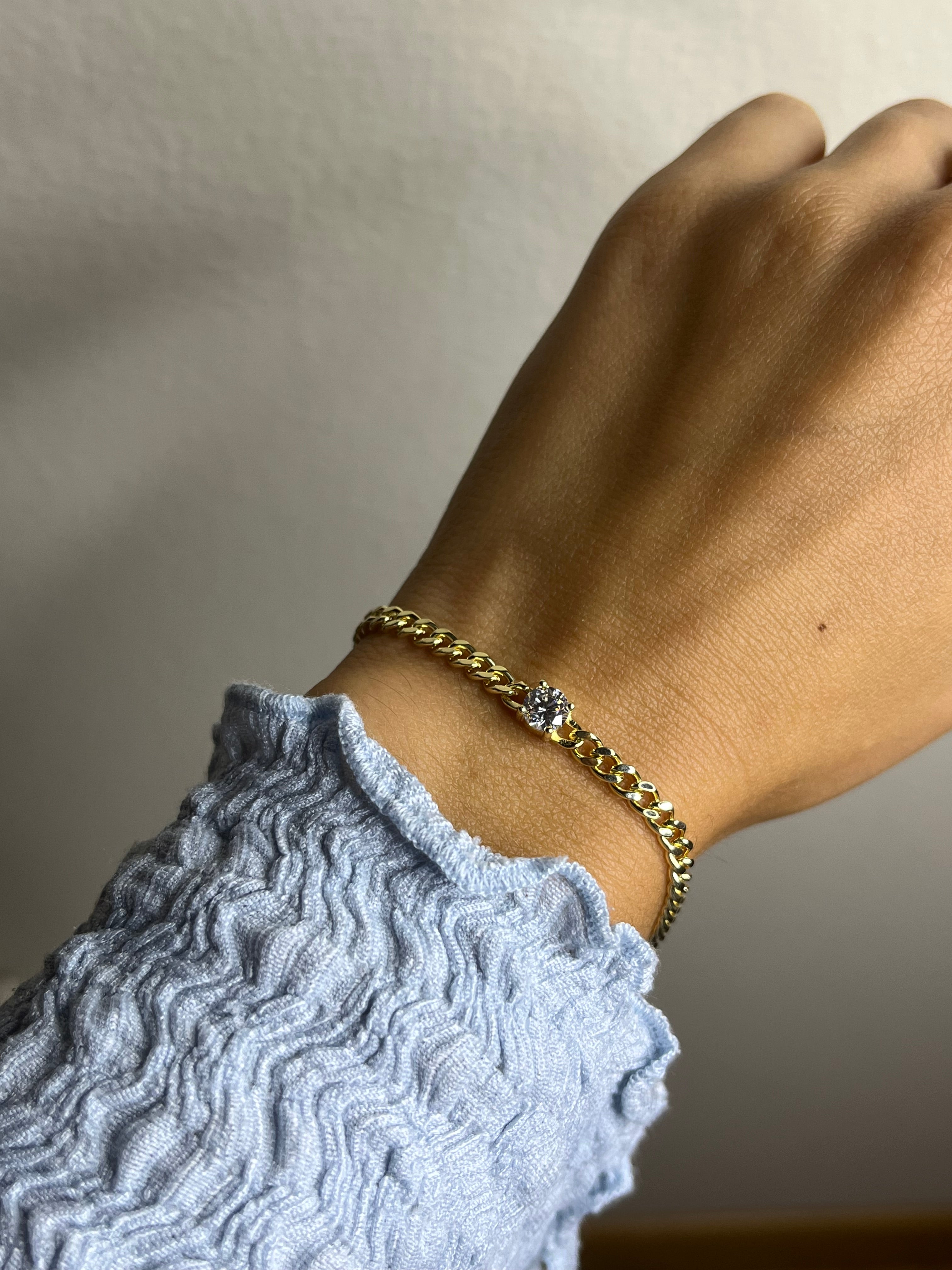 Bracciale groumette e punto luce