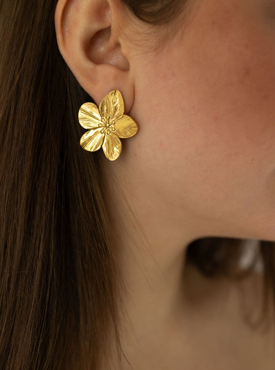 Orecchini fiore acciaio inossidabile