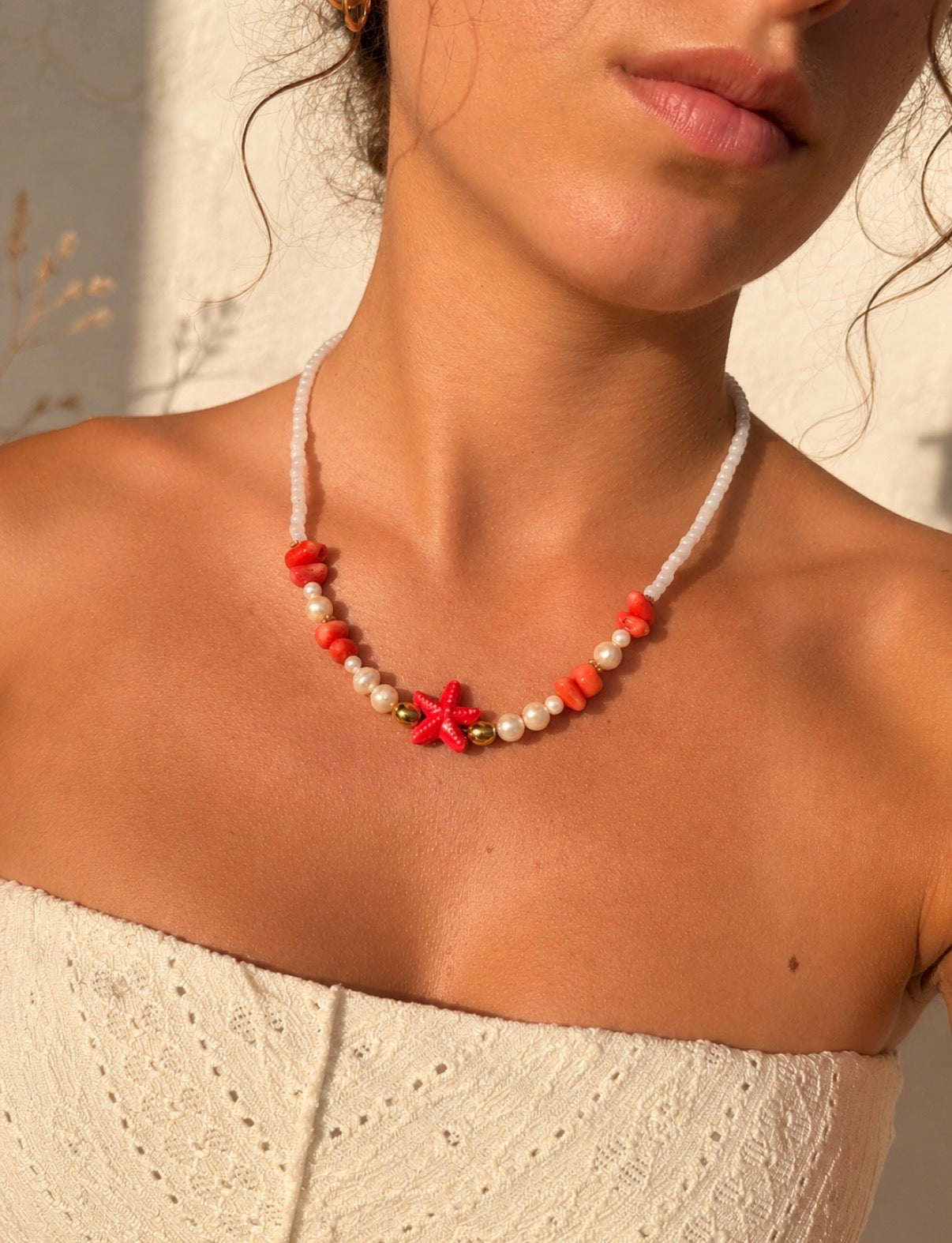Collana pietre e stella marina