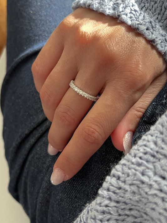 Anello fedina zirconi