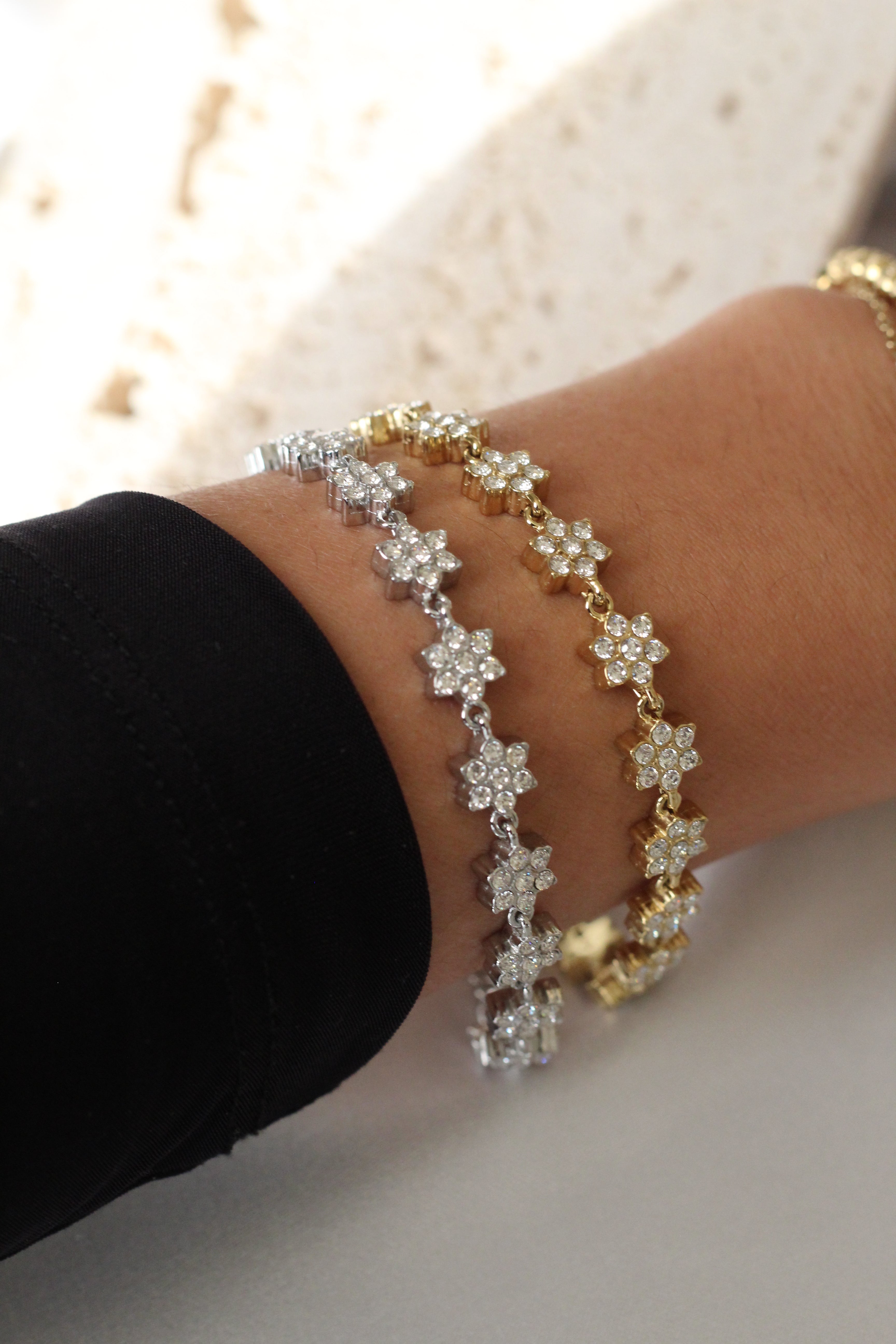 Bracciale tennis fiori